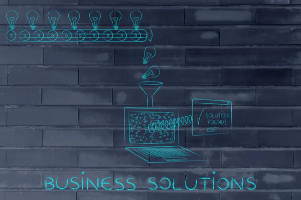 Concept of business solutions — Stock Photo, Image