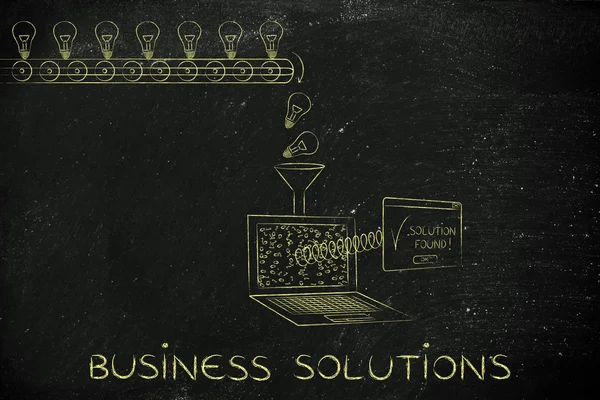 Concept of business solutions — Stock Photo, Image