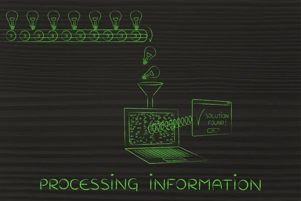 Concept of processing information — Stock Photo, Image