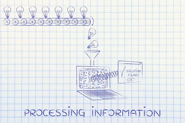 Concept van verwerken van informatie — Stockfoto