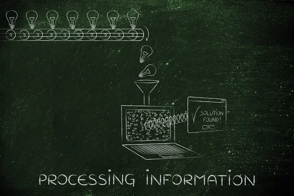 Concept of processing information — Stock Photo, Image