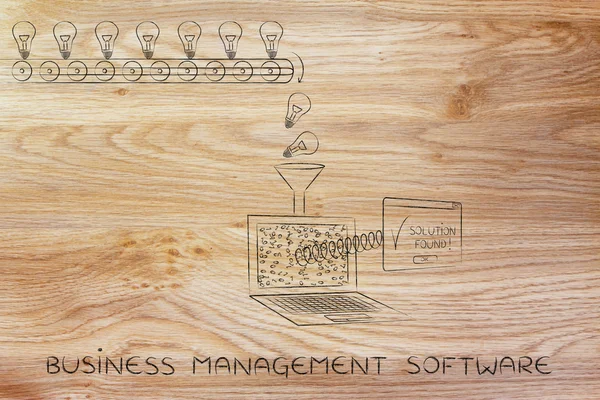 Concepto de software de gestión empresarial — Foto de Stock
