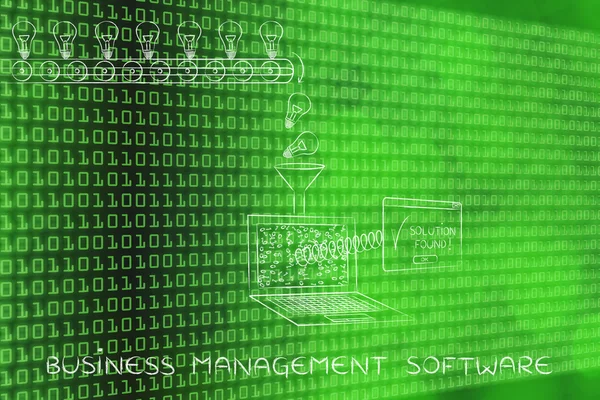 Concept of business management software — Stock Photo, Image