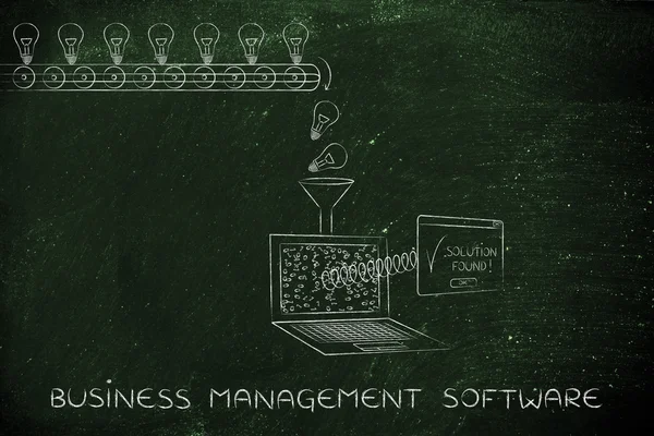 Begreppet business management programvara — Stockfoto