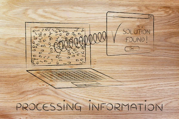 Konzept der Informationsverarbeitung — Stockfoto