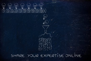 concept of share your expertise online clipart