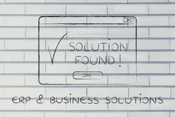 Conceito de erp & soluções de negócios — Fotografia de Stock