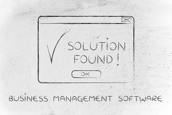 Conceito de software de gestão empresarial — Fotografia de Stock