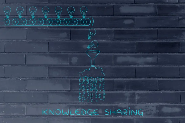 Concept of knowledge sharing — Stock Photo, Image