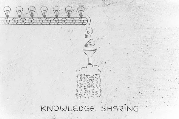 Conceito de partilha de conhecimentos — Fotografia de Stock