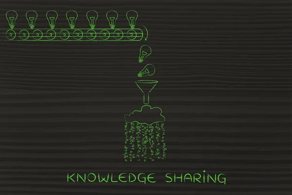 Concept of knowledge sharing — Stock Photo, Image