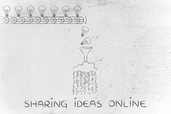 Концепция обмена идеями онлайн — стоковое фото