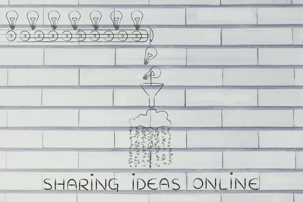 Concept of sharing ideas online — Stock Photo, Image