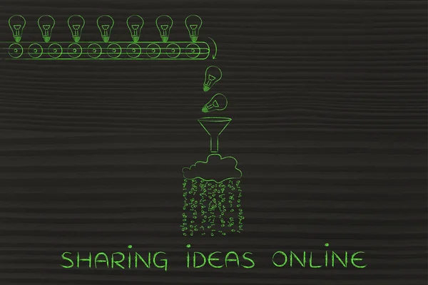 Concept of sharing ideas online — Stock Photo, Image