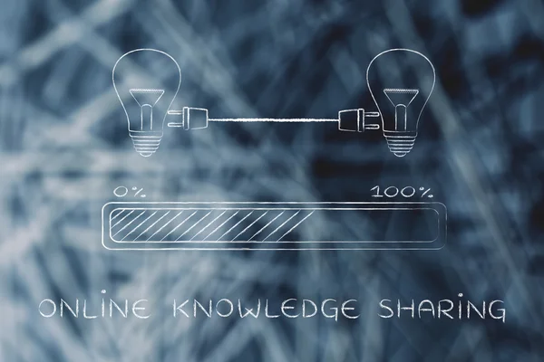 Concept of online knowledge sharing — Stock Photo, Image