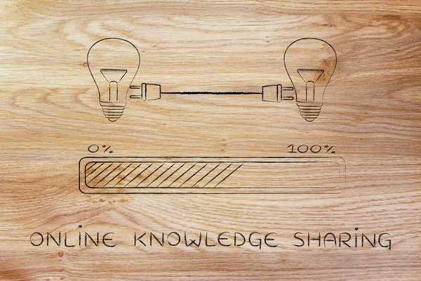 Concepto de intercambio de conocimientos en línea — Foto de Stock