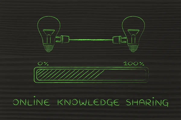 Concepto de intercambio de conocimientos en línea — Foto de Stock