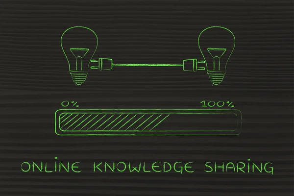 在线知识共享的概念 — 图库照片
