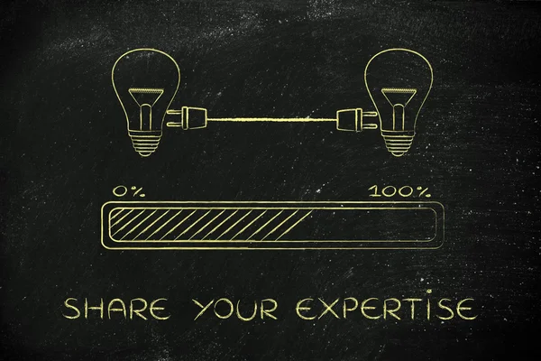 Concept of share your expertise — Stock Photo, Image