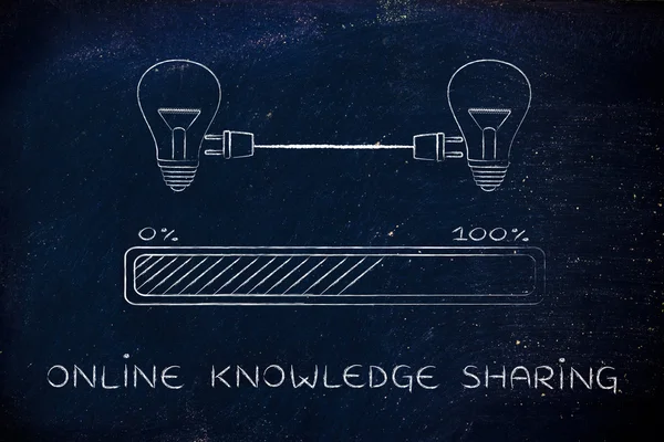 Concept of online knowledge sharing — Stock Photo, Image