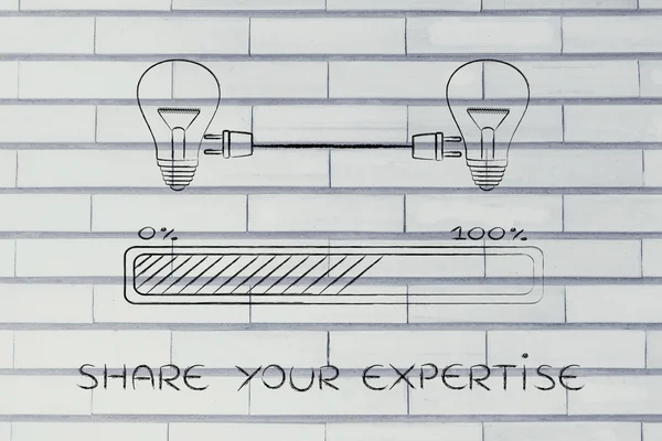 Concept of share your expertise — Stock Photo, Image