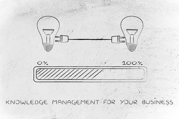 Concept de gestion des connaissances pour votre entreprise — Photo