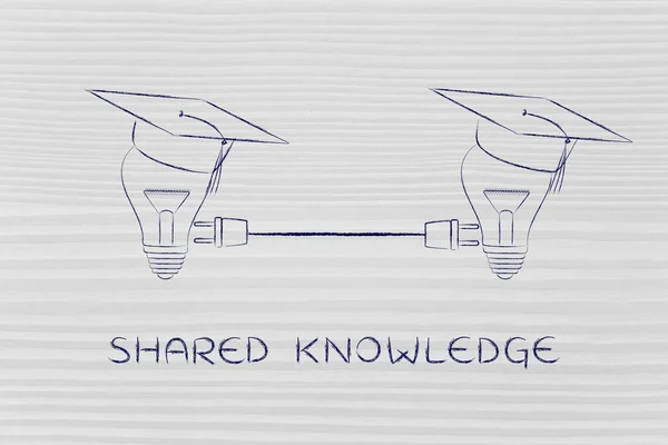 Concepto de conocimiento compartido — Foto de Stock