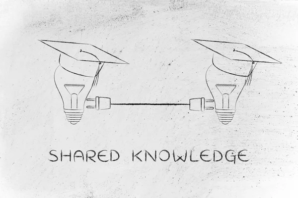 Concept of shared knowledge — Stock Photo, Image