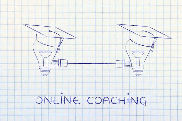 Begreppet online coaching — Stockfoto