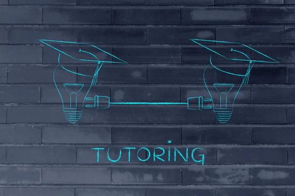 Lightbulbs fişi ile mezuniyet kapaklı özel ders