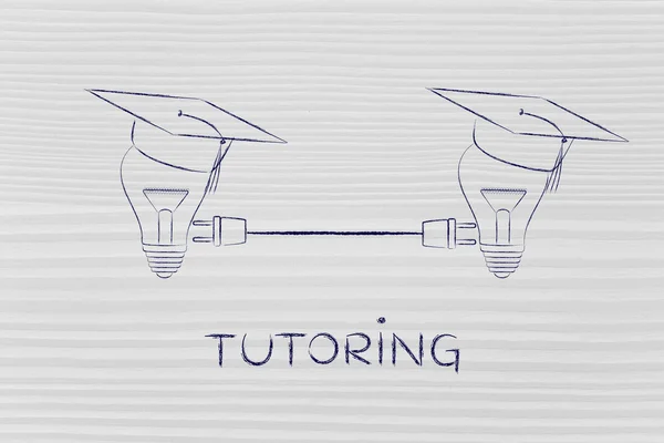 A kalappal, dugó, izzó tutori — Stock Fotó