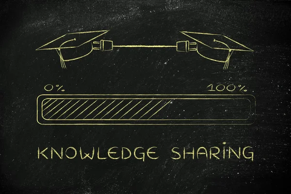 Pojęcie o dzielenie się wiedzą — Zdjęcie stockowe