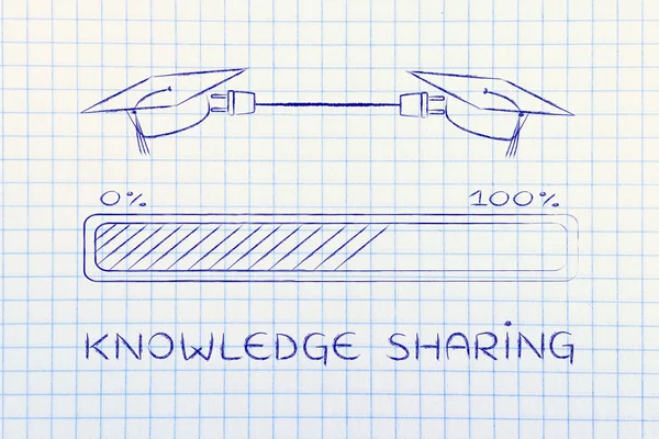 Concetto di condivisione delle conoscenze — Foto Stock