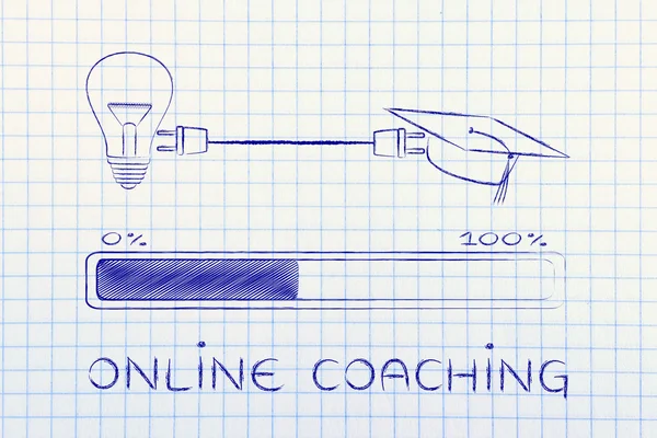 Koncepcja coachingu online — Zdjęcie stockowe