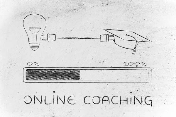 Konzept des Online Coachings — Stockfoto