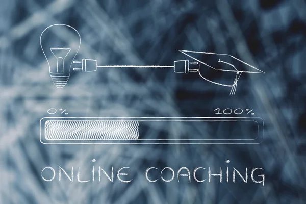 Koncepcja coachingu online — Zdjęcie stockowe
