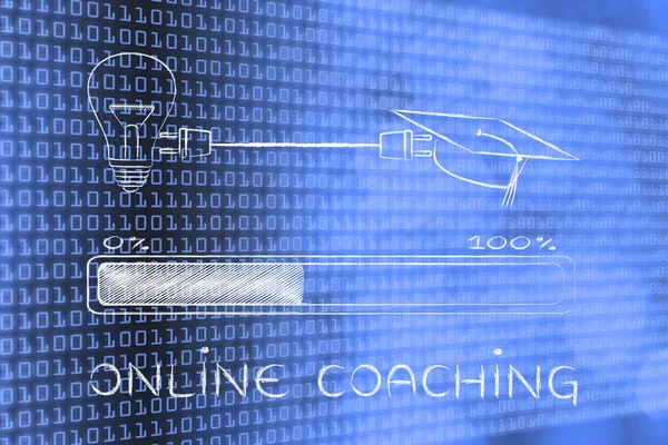 Konzept des Online Coachings — Stockfoto