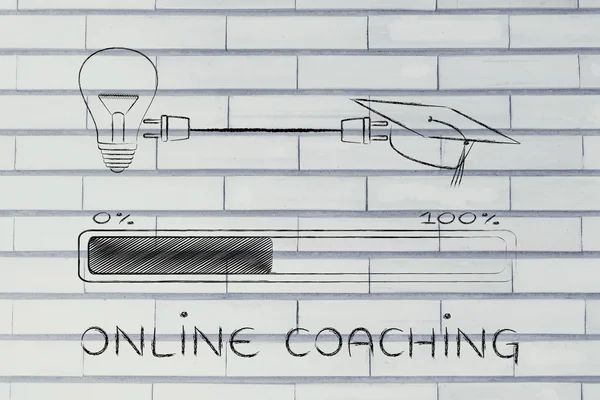 Koncepcja coachingu online — Zdjęcie stockowe