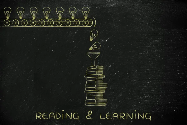 Begreppet läsning & Learning — Stockfoto