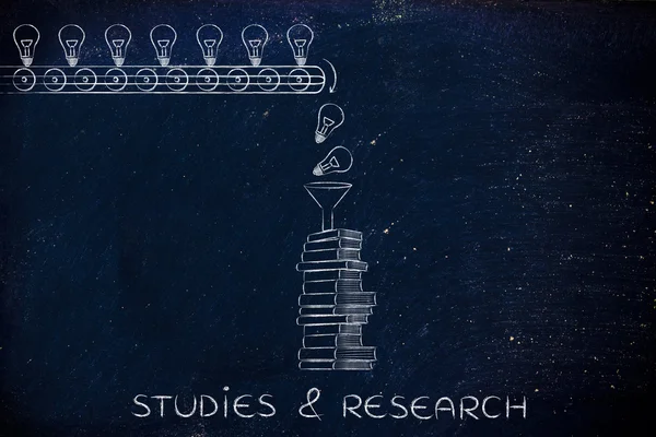 Concepto de estudios e investigación —  Fotos de Stock