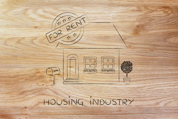 Concept of housing industry — Stock Photo, Image
