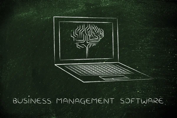 Begreppet business management programvara — Stockfoto
