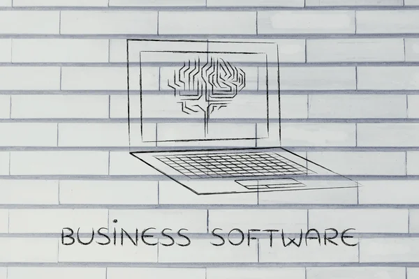 Conceito de software de negócios — Fotografia de Stock