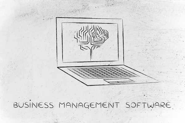 Concetto di software di gestione aziendale — Foto Stock