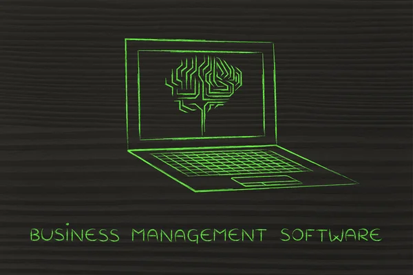 concept of business management software