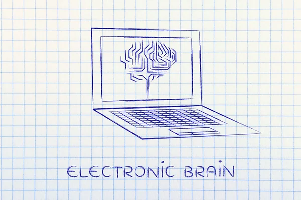 Conceito de cérebro eletrônico — Fotografia de Stock