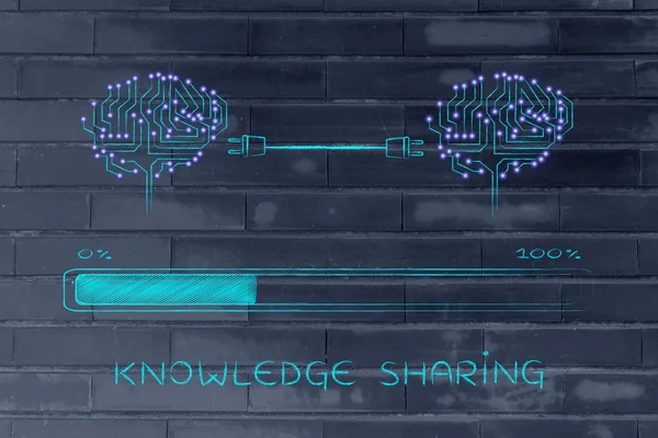 Concept of knowledge sharing — Stock Photo, Image