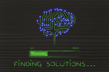 concept of finding solutions clipart
