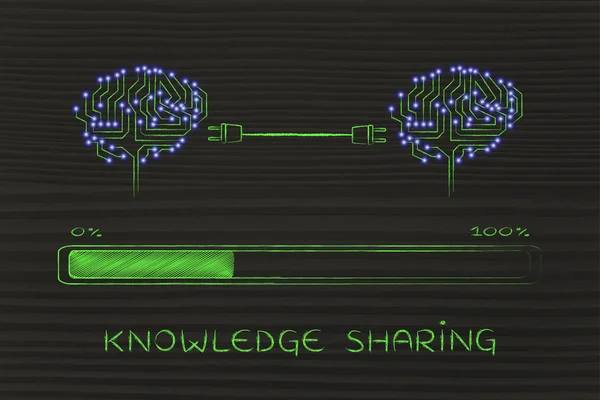 Concept van het delen van kennis — Stockfoto