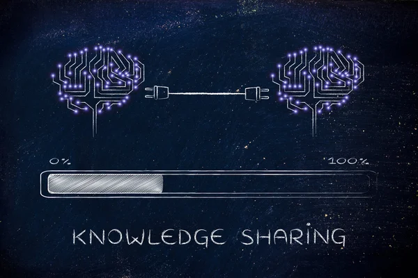 Concept of knowledge sharing — Stock Photo, Image